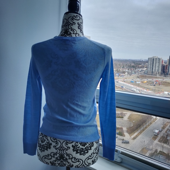 Uniqlo Baby Blue Round Neck thin Spring Sweater - Picture 4 of 8